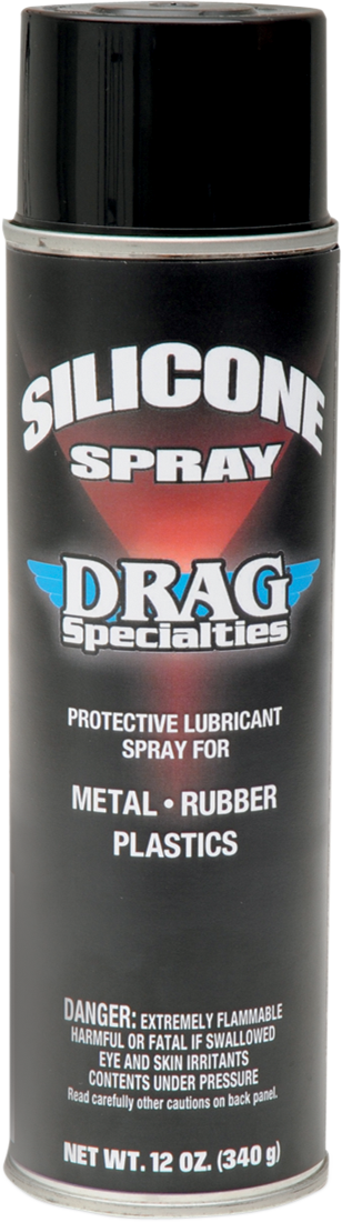 DRAG SPECIALTIES, DRAG SPECIALTIES Silicone Spray - 12 oz Aerosol DASS241215 for Metal, Rubber & Plastic Surfaces