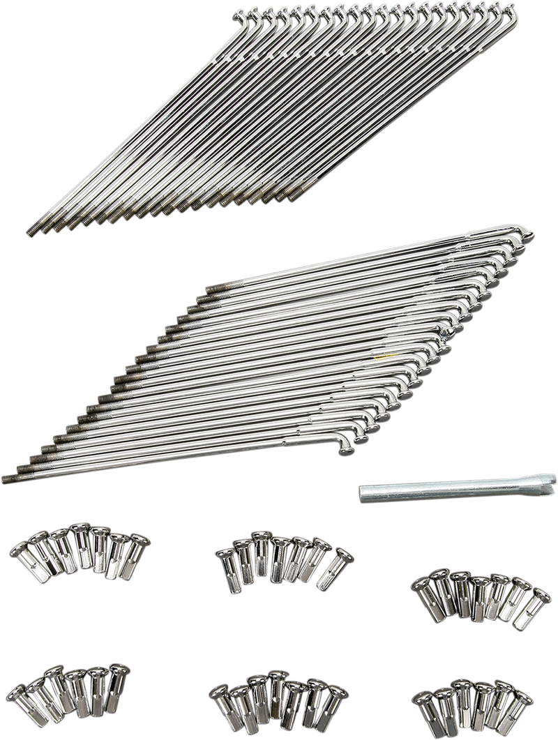 Drag Specialties Front Chrome Spoke Set for 8-1/4 Inch Rims - Part No. 16-0515-BC629