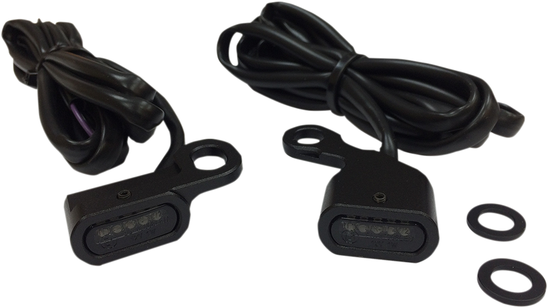 DRAG SPECIALTIES LED Handlebar Marker Lights - Black/Smoke L22-0230MBMENU