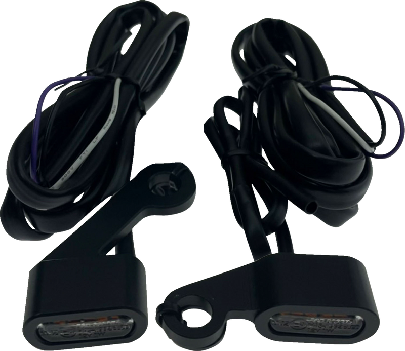 DRAG SPECIALTIES Marker Lights for Harley-Davidson XL 2004-2013, Black with Smoke Lens - Part Number L22-0236DMBME