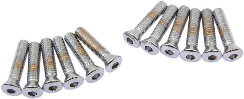 DRAG SPECIALTIES MK154 Chrome Knurled Cam Cover Bolt Kit for Harley-Davidson '36-'69