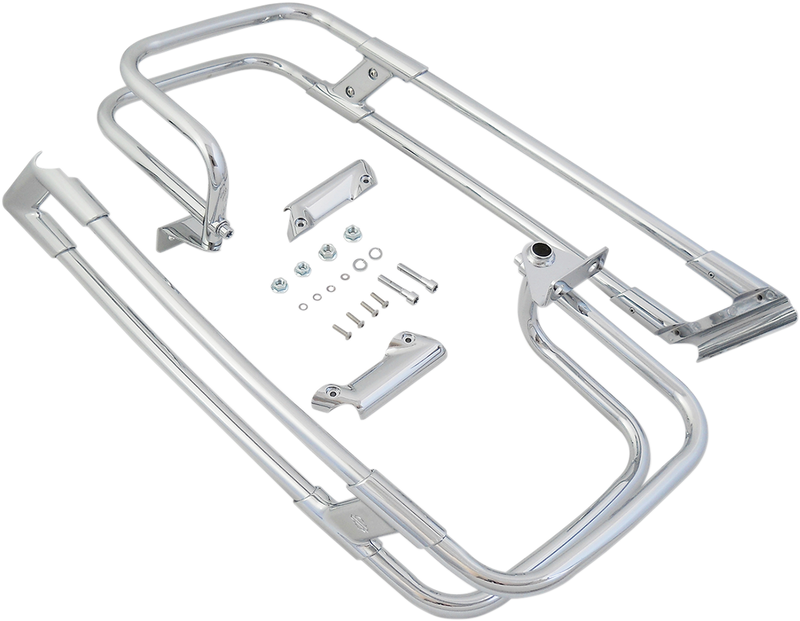DRAG SPECIALTIES Saddlebag Guard Rails for Harley FL 2014-2024, Chrome - Part #21037