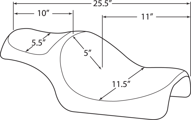DRAG SPECIALTIES SEATS, DRAG SPECIALTIES SEATS Caballero Seat with Solar Reflective Leather for Harley XL '04-'22 - Part 0804-0669
