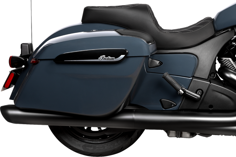 DRAG SPECIALTIES SEATS, Drag Specialties Seats Freedom Seat for Challenger '20-'25 and Chieftain '25, Vinyl with Double Diamond Silver Stitch - Part #4722C