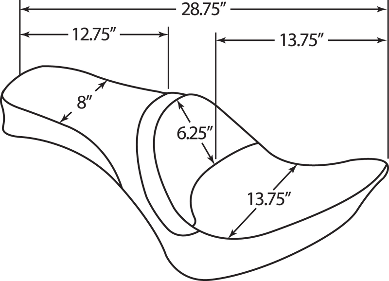 DRAG SPECIALTIES SEATS, DRAG SPECIALTIES SEATS One Piece Smooth Seat for FLST/FXST 1984-1999 with Optional Driver Backrest