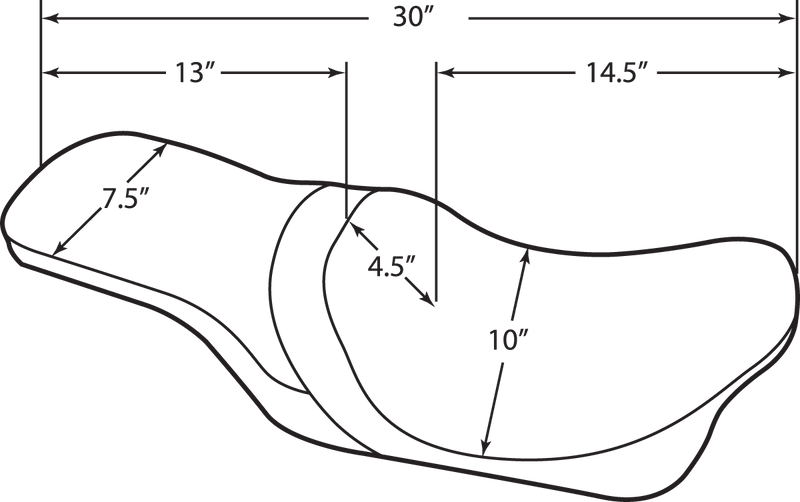 DRAG SPECIALTIES SEATS, Drag Specialties Seats Predator 2-Up Seat - Smooth for FL 1997-2007 | Part #0801-0367