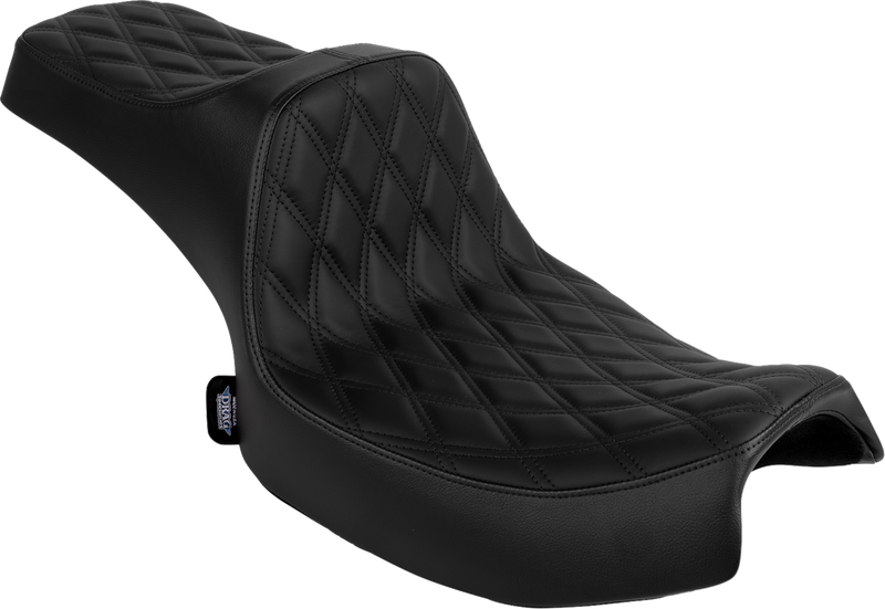DRAG SPECIALTIES SEATS, Drag Specialties Seats Predator III 2-Up Seat for Chieftain '25 and Challenger '20-'25 - Vinyl and Solar Leather, Double Diamond Pattern (Part #4720F)