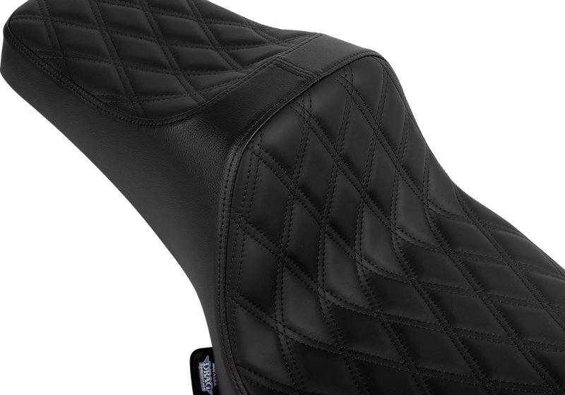DRAG SPECIALTIES SEATS, Drag Specialties Seats Predator III 2-Up Seat for Chieftain '25 and Challenger '20-'25 - Vinyl and Solar Leather, Double Diamond Pattern (Part #4720F)