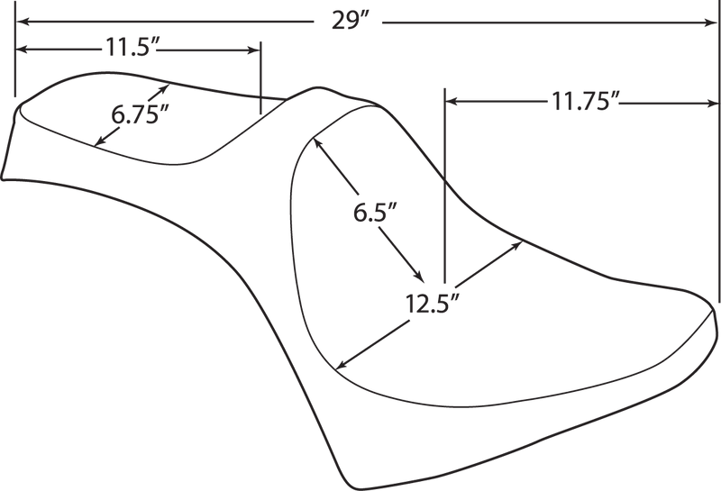 DRAG SPECIALTIES SEATS, DRAG SPECIALTIES SEATS Predator III Double Diamond Seat with Black Stitching for Scout 2015-2022 - Part 0810-2119