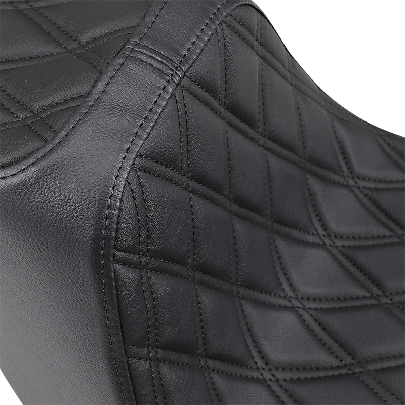 DRAG SPECIALTIES SEATS, Drag Specialties Seats Predator III Seat for Harley-Davidson FXBR/S '18-'20 - Double Diamond Black Stitching - Part Number 0802-1267