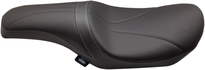 DRAG SPECIALTIES SEATS, DRAG SPECIALTIES SEATS Predator Seat - Mild Stitched for Harley FL 2008-2023 with Yaffe Gas Tank