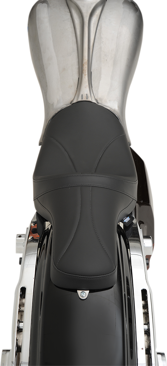 DRAG SPECIALTIES SEATS, DRAG SPECIALTIES SEATS Predator Seat - Mild Stitched for Harley FL 2008-2023 with Yaffe Gas Tank