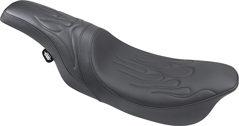 DRAG SPECIALTIES SEATS, DRAG SPECIALTIES SEATS Predator Seat with Flame Stitching for FLHR/FLHX 1997-2007 – Part #0801-0213