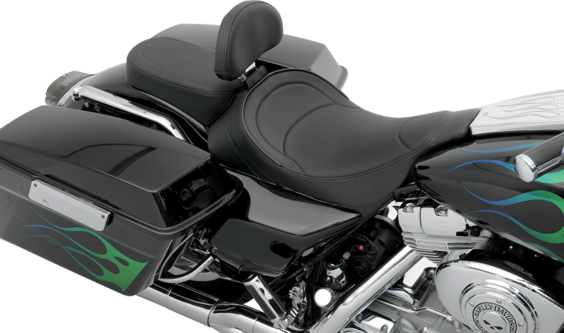DRAG SPECIALTIES SEATS, DRAG SPECIALTIES SEATS Solo Seat with Driver Backrest for FLT '97-'07 - Mild Stitched, 0801-0491