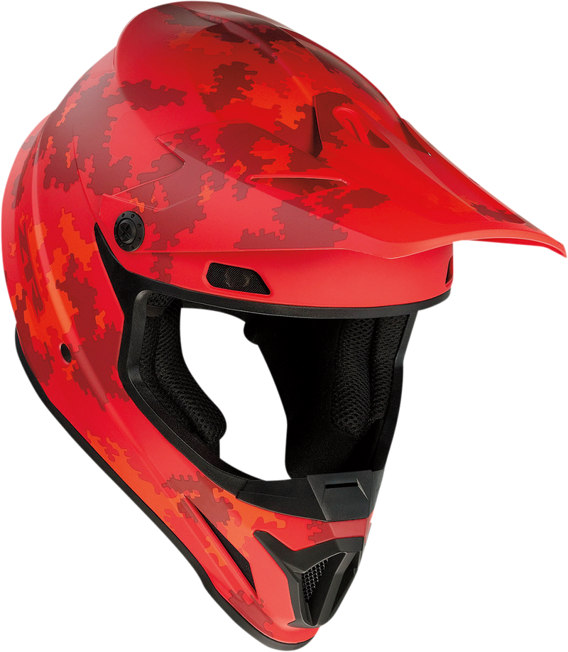 Z1R, Z1R Rise Helmet Digi Camo Red Large - Injection Molded Polycarbonate Shell with Ventilation System