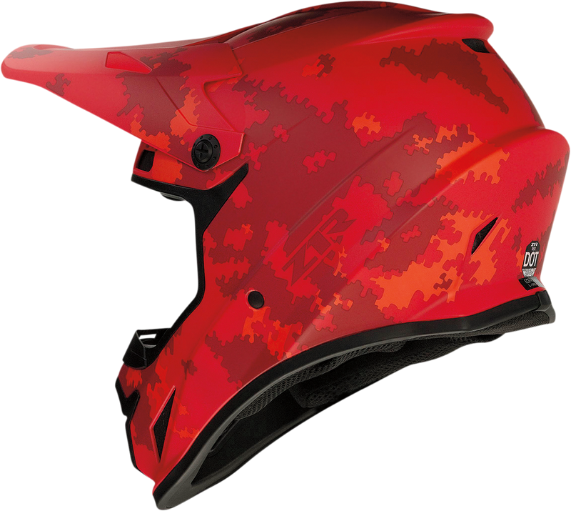 Z1R, Z1R Rise Helmet Digi Camo Red Large - Injection Molded Polycarbonate Shell with Ventilation System