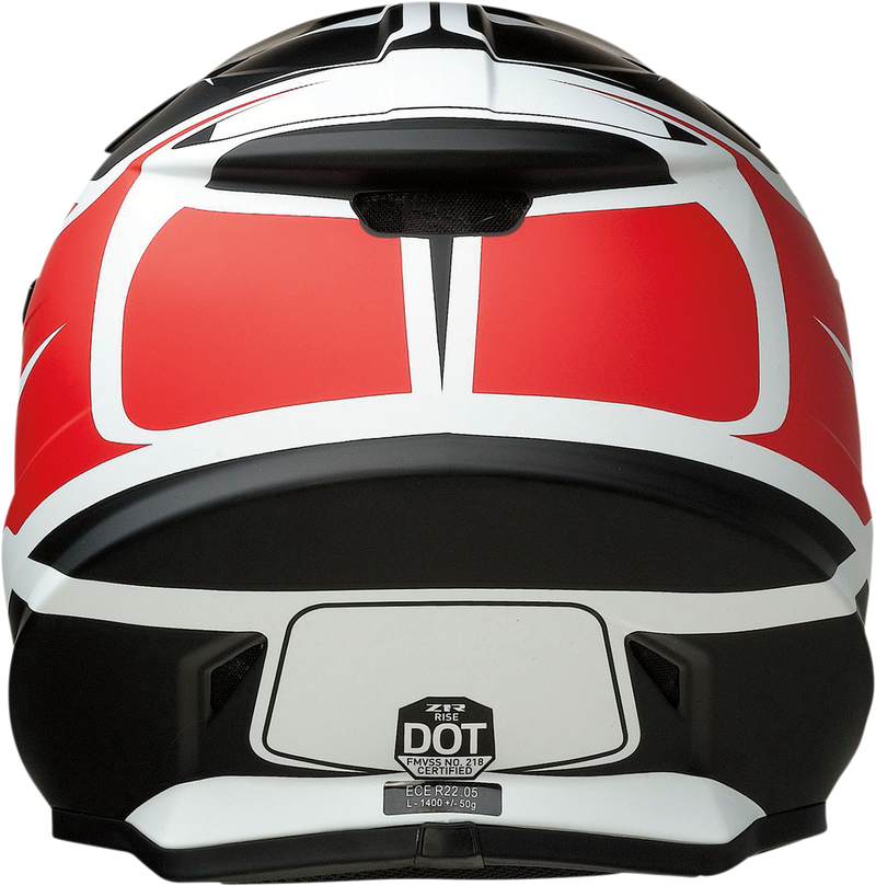 Z1R, Z1R Rise Helmet Flame Red 2XL with Enhanced Ventilation and Removable Liner