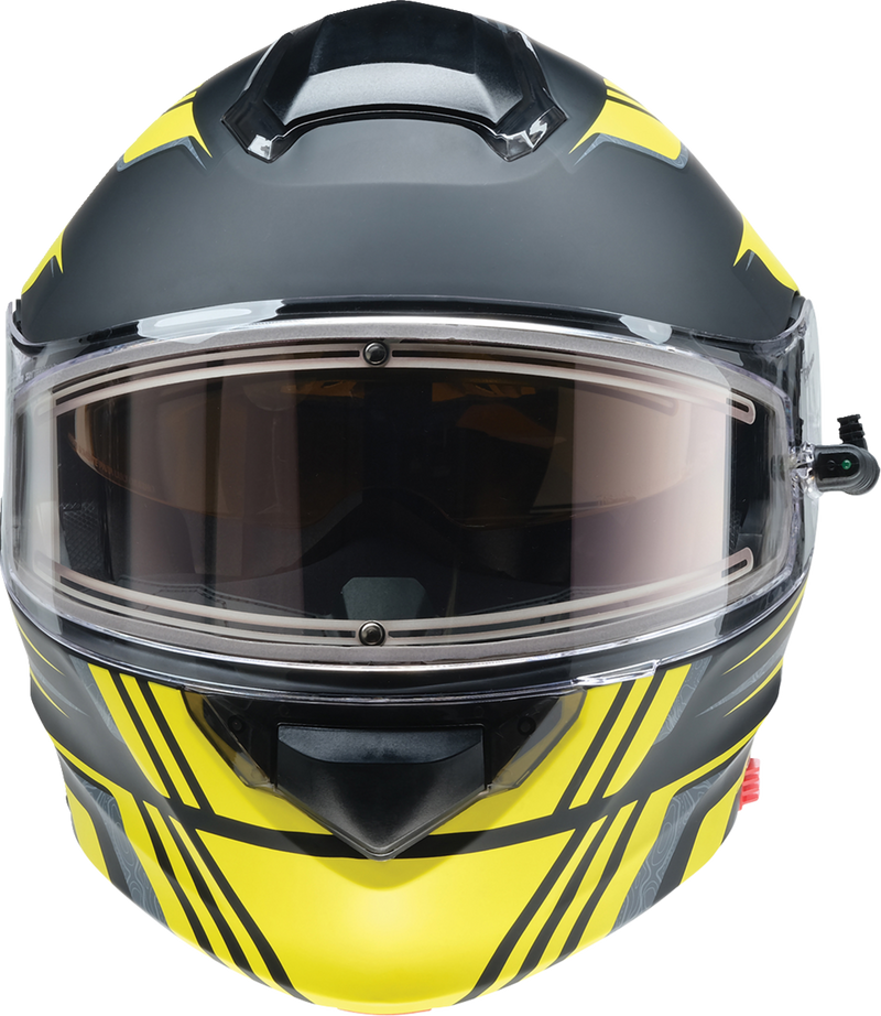 Z1R, Z1R Solaris 2.0 Helmet - First Tracks Electric Dual Pane Shield - Black/Hi-Viz - 2XL