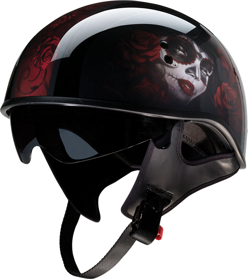 Z1R, Z1R Vagrant Helmet - Red Catrina, Black/Red, Large – Part Number 0103-1316